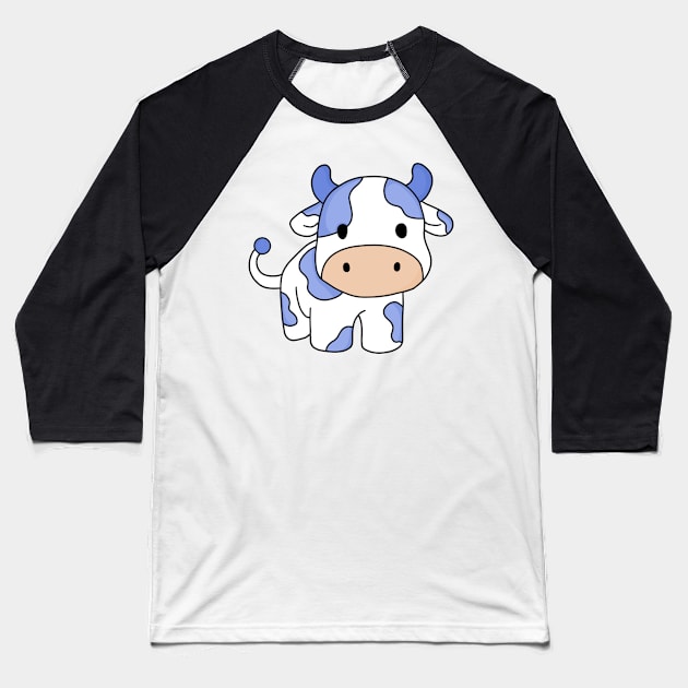 blueberry cow Baseball T-Shirt by Marianaechev